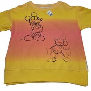 Women's Disney Mickey Mouse Ombre Top Med. NWT
